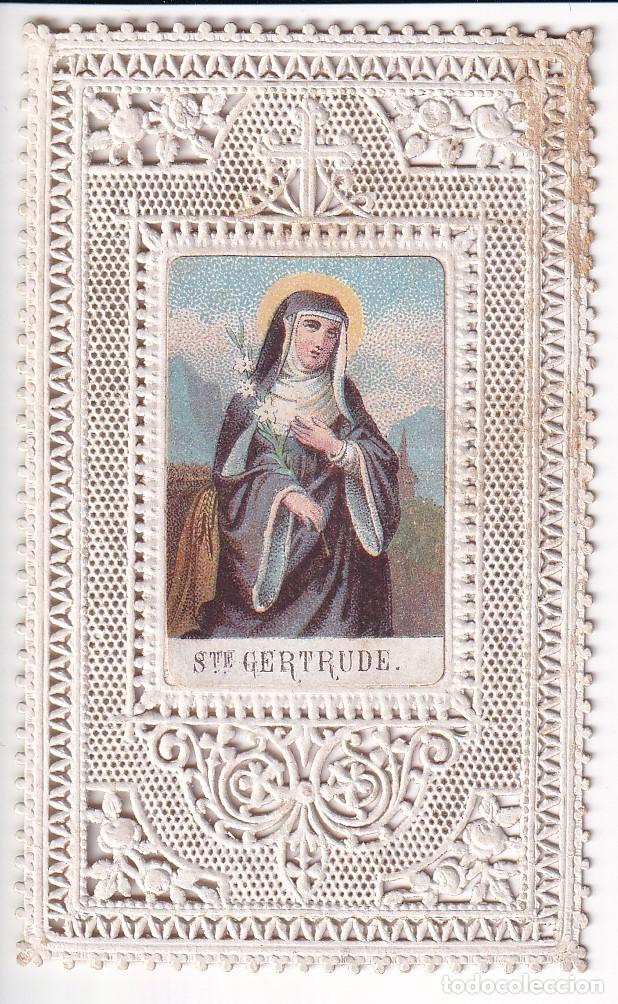 Postales: ESTAMPILLA RELIGIOSA DE PUNTILLA DE STA. GERTRUDE