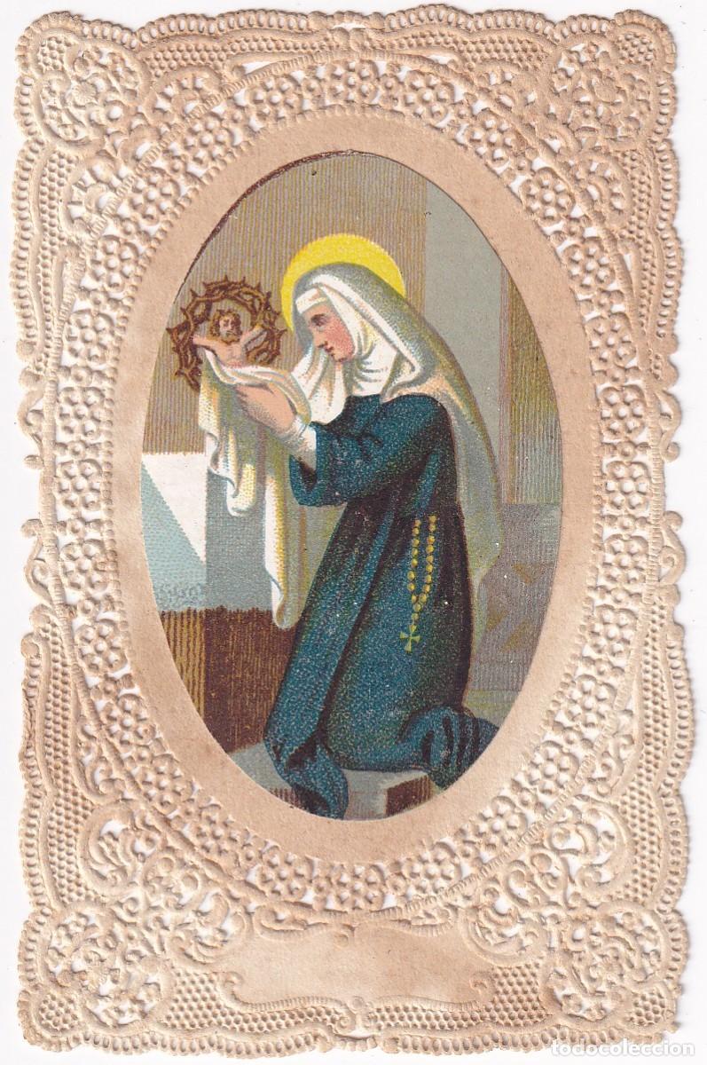 Postales: ESTAMPILLA RELIGIOSA DE PUNTILLA DE UNA MONJA