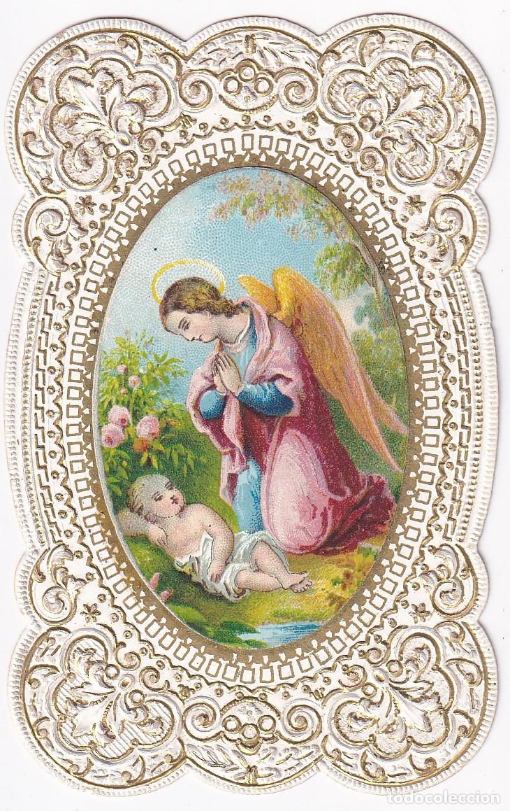 Postales: ESTAMPILLA RELIGIOSA DE PUNTILLA DE UN ANGEL