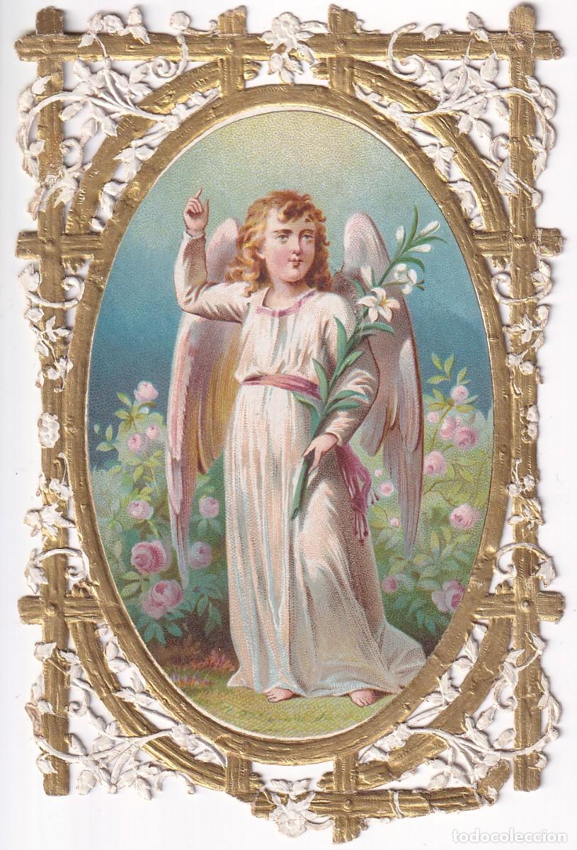 Postales: ESTAMPILLA RELIGIOSA DE PUNTILLA DE UN ANGEL