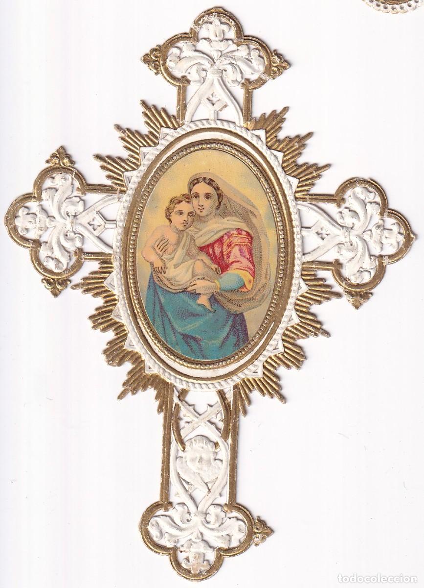 Postales: ESTAMPILLA RELIGIOSA DE PUNTILLA DE UNA VIRGEN