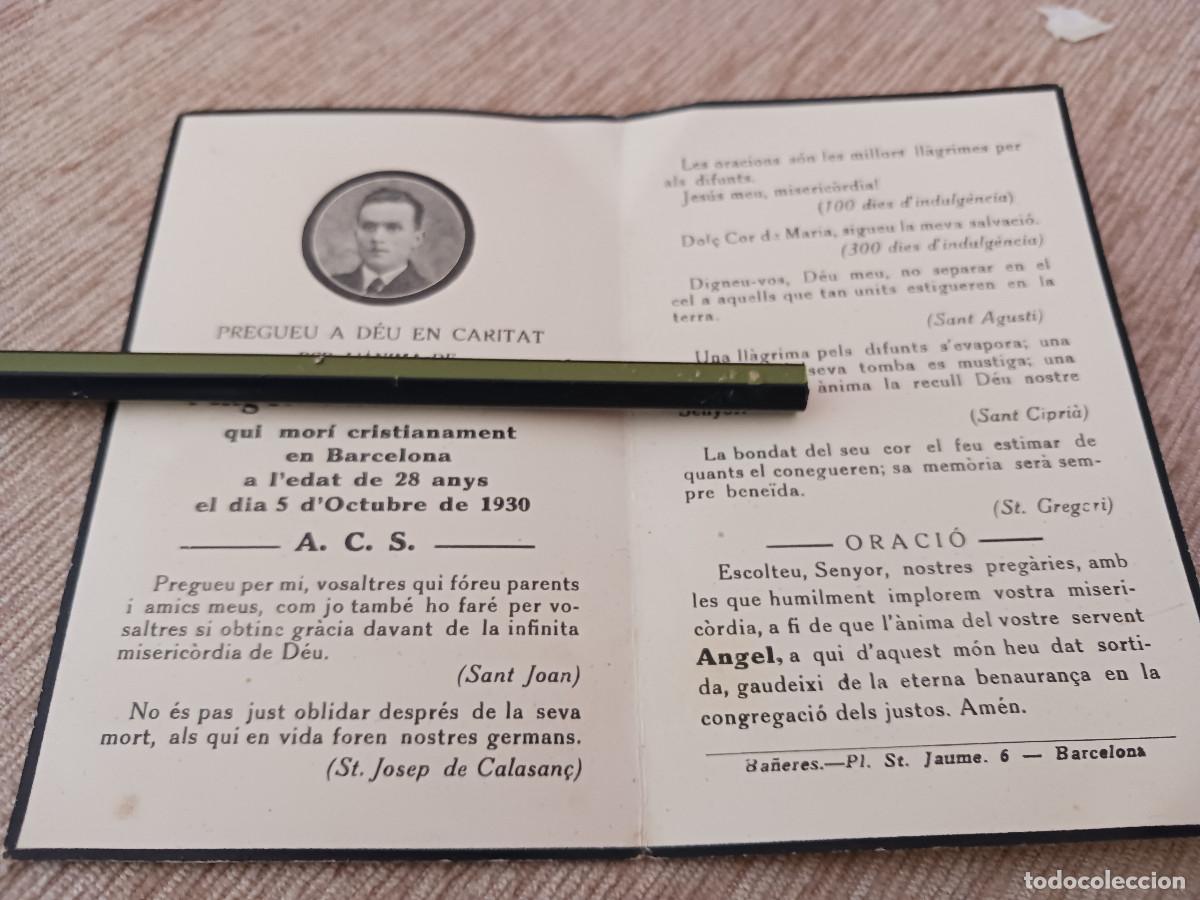 Postales: recordatorio de defuncion en barcelona 1930, con foto