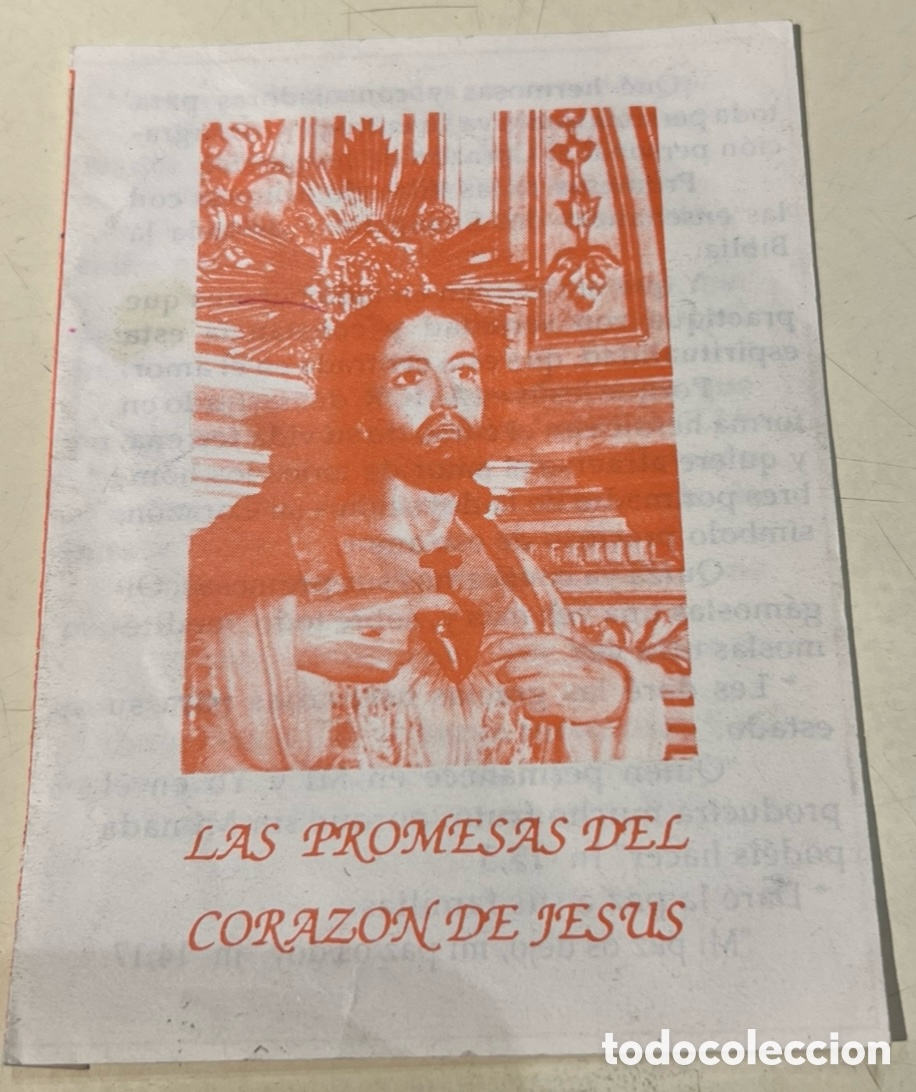 Postales: Estampa Religiosa. Las Promesas del Coraz&oacute;n de Jes&uacute;s. A&ntilde;os 70.
