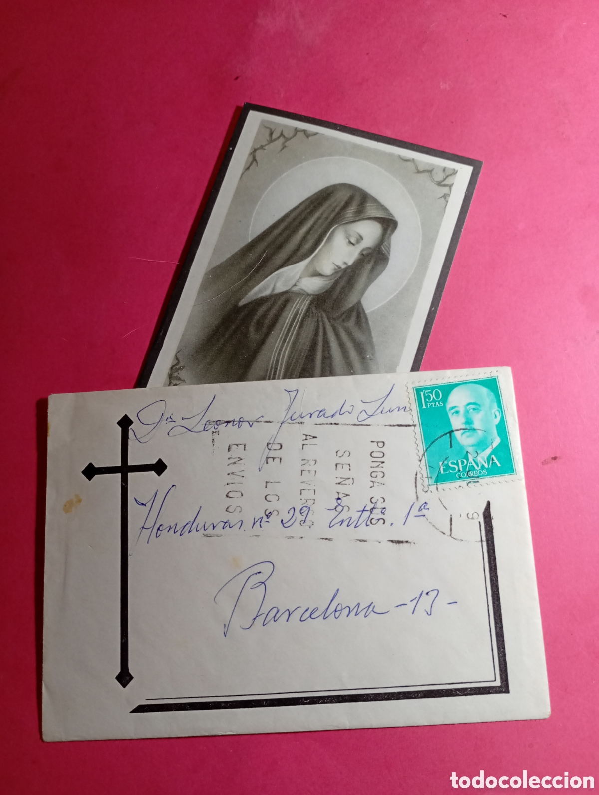 Postales: ALMADEN SOBRE LUTO Y RECORDATORIO DE D&ordf; ELADIA.................. 16/6/1969