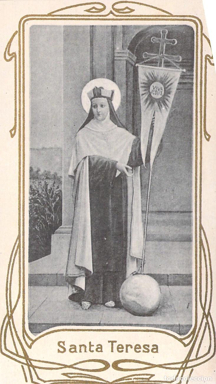 Postales: Estampa de Santa Teresa de Jes&uacute;s con Poema Nada Te Turbe