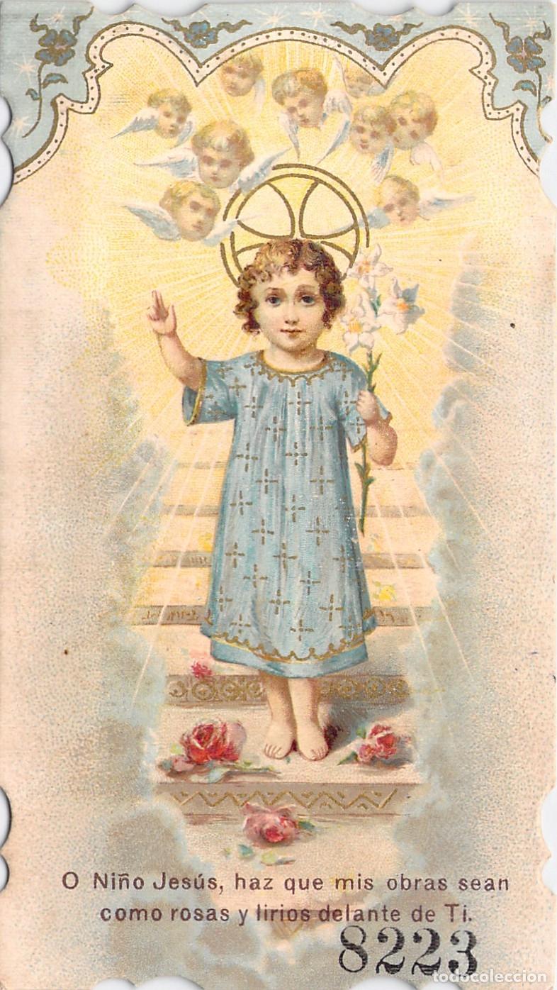 Postales: Estampa Ilustrada del Ni&ntilde;o Jes&uacute;s con Oraci&oacute;n Devocional