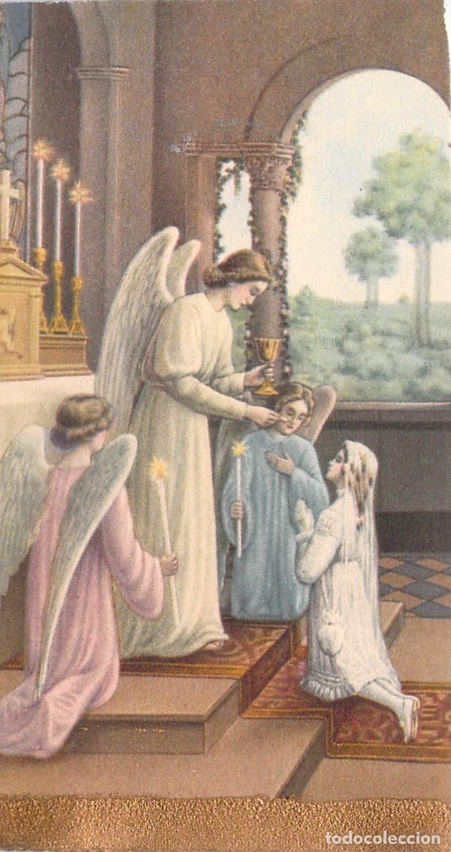 Postales: Estampa de Primera Comuni&oacute;n con &Aacute;ngeles e Ilustraci&oacute;n Italiana