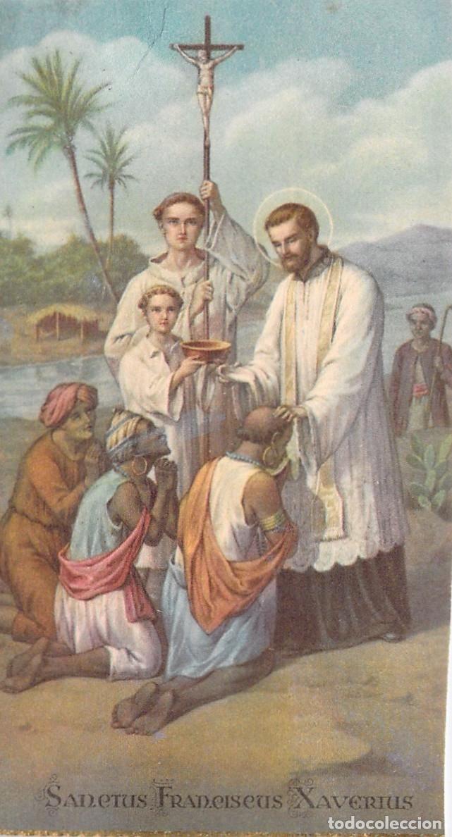 Cartoline: Estampa Ilustrada de San Francisco Javier Bautizando