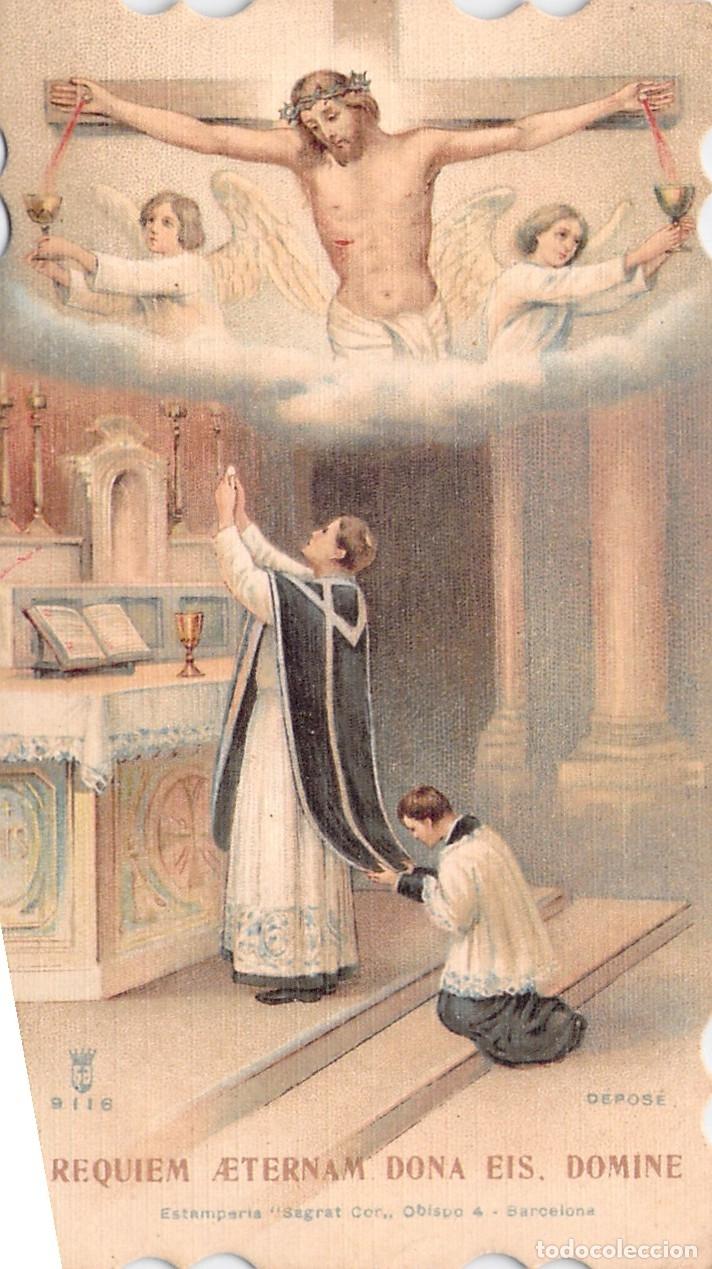 Postales: Estampa Religiosa Misa de R&eacute;quiem Jesucristo y &Aacute;ngeles Estamper&iacute;a Barcelona