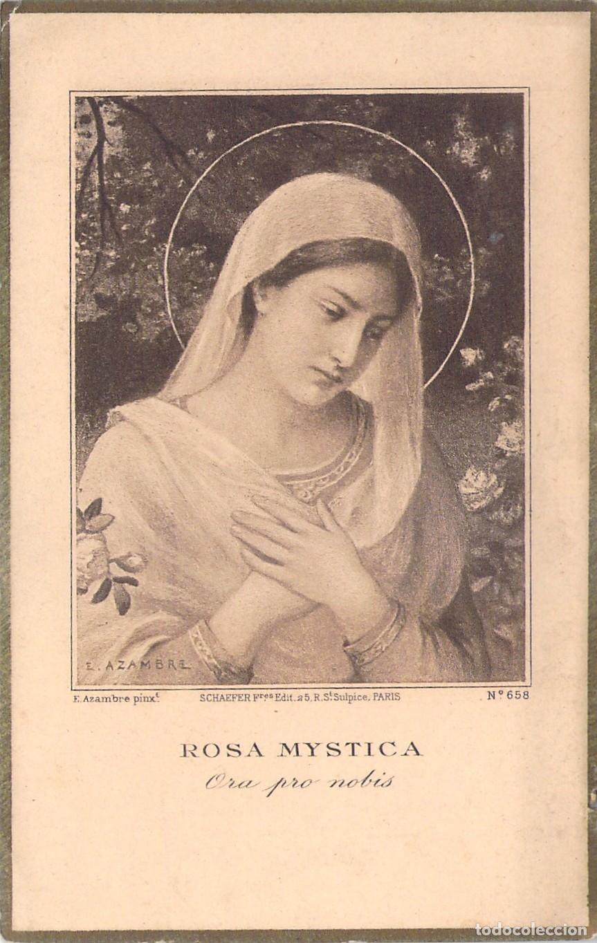 Postales: Estampa Religiosa Rosa Mystica Ora Pro Nobis de E. Azambre