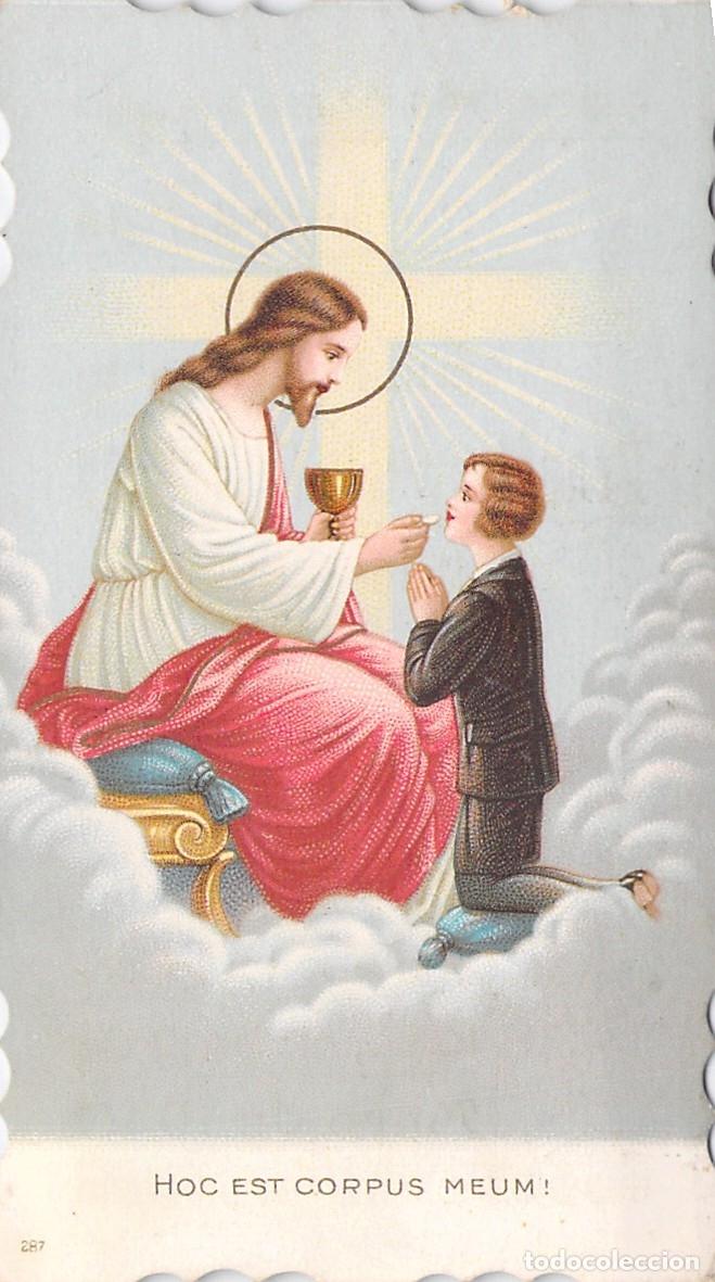 Postales: Estampa Recordatorio de Primera Comuni&oacute;n con Jesucristo