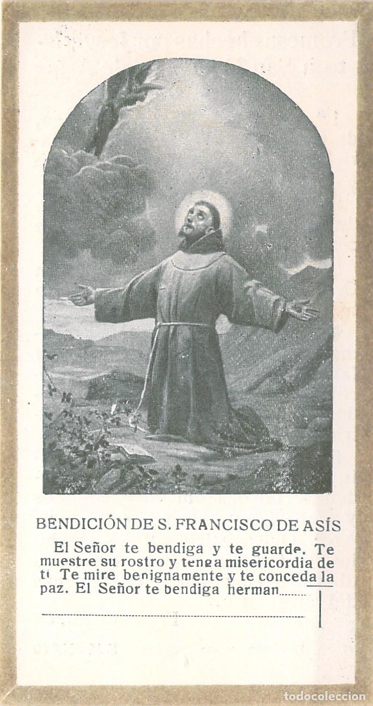 Postales: Estampa Religiosa Bendici&oacute;n y Promesas de San Francisco de As&iacute;s