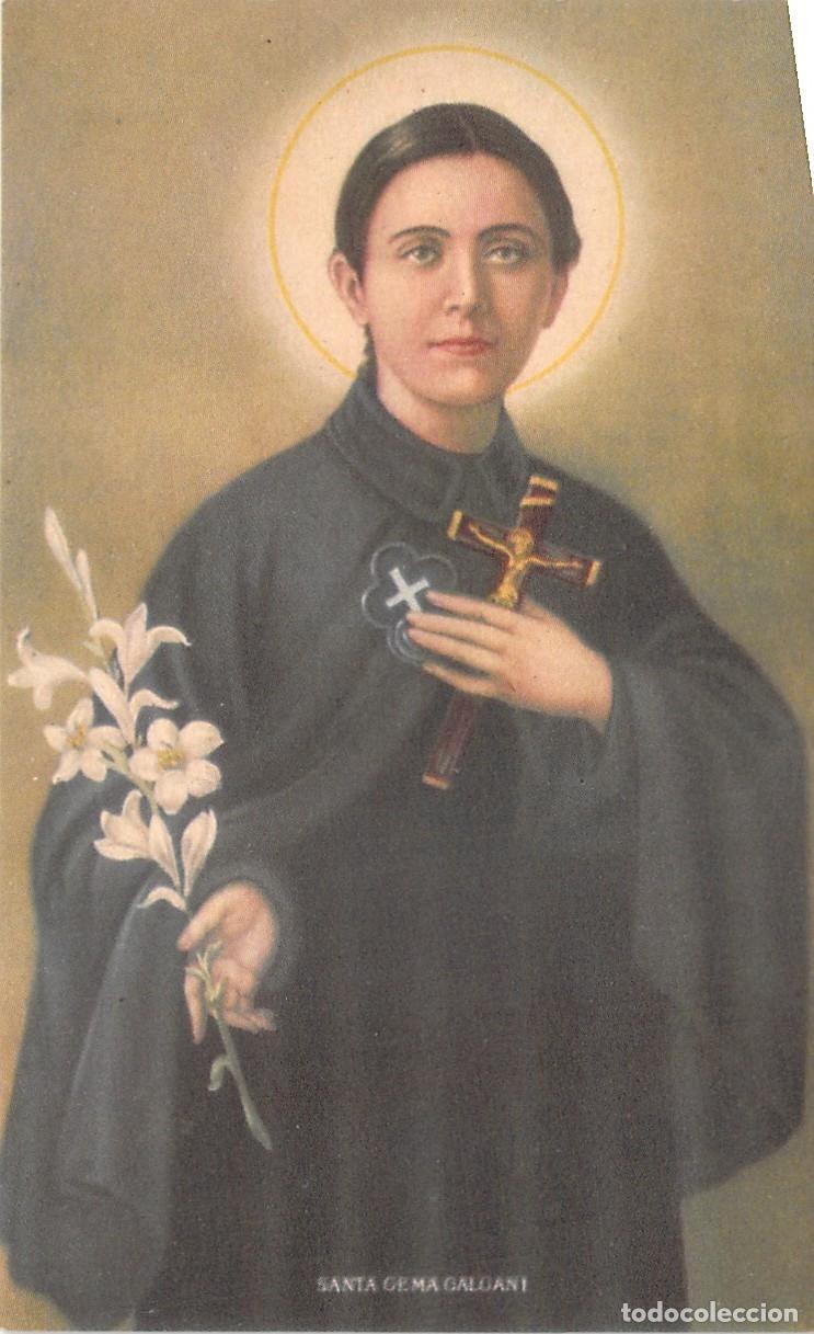 Postales: Estampa Religiosa de Santa Gema Galgani con Oraci&oacute;n