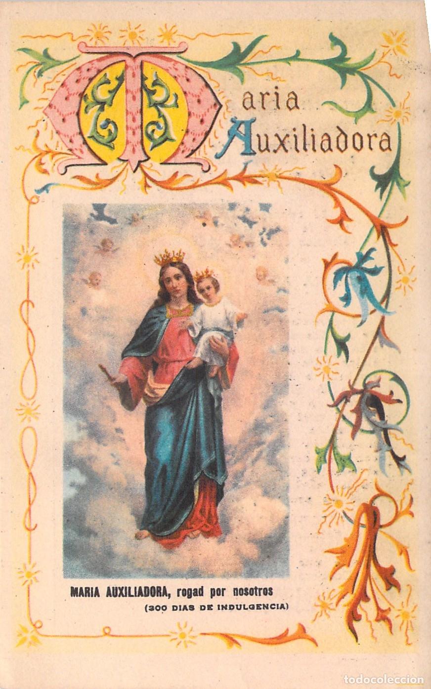 Postales: Estampa de Mar&iacute;a Auxiliadora Estampa Religiosa de la Obra Salesiana