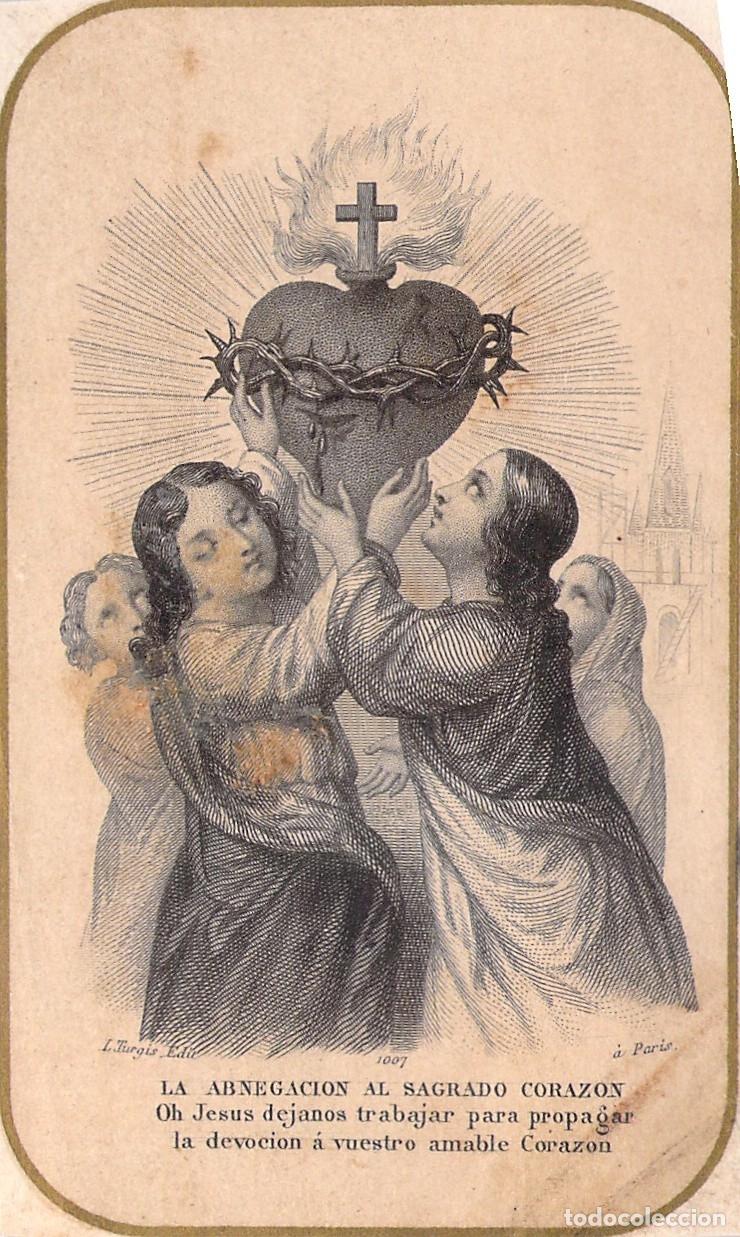 Postales: Estampa Religiosa de la Abnegaci&oacute;n al Sagrado Coraz&oacute;n de Jes&uacute;s
