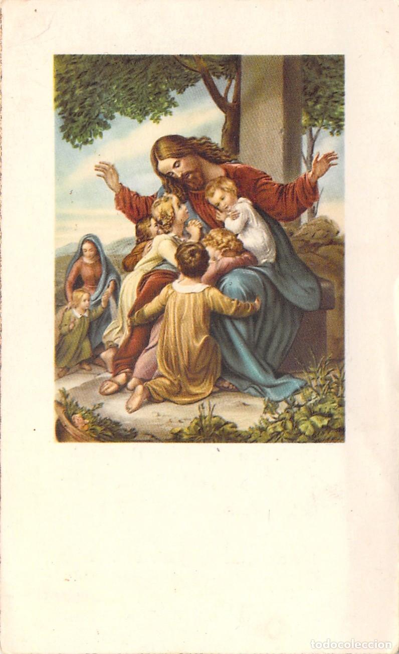 Postales: Estampa de Primera Comuni&oacute;n Jes&uacute;s con Ni&ntilde;os Burriana