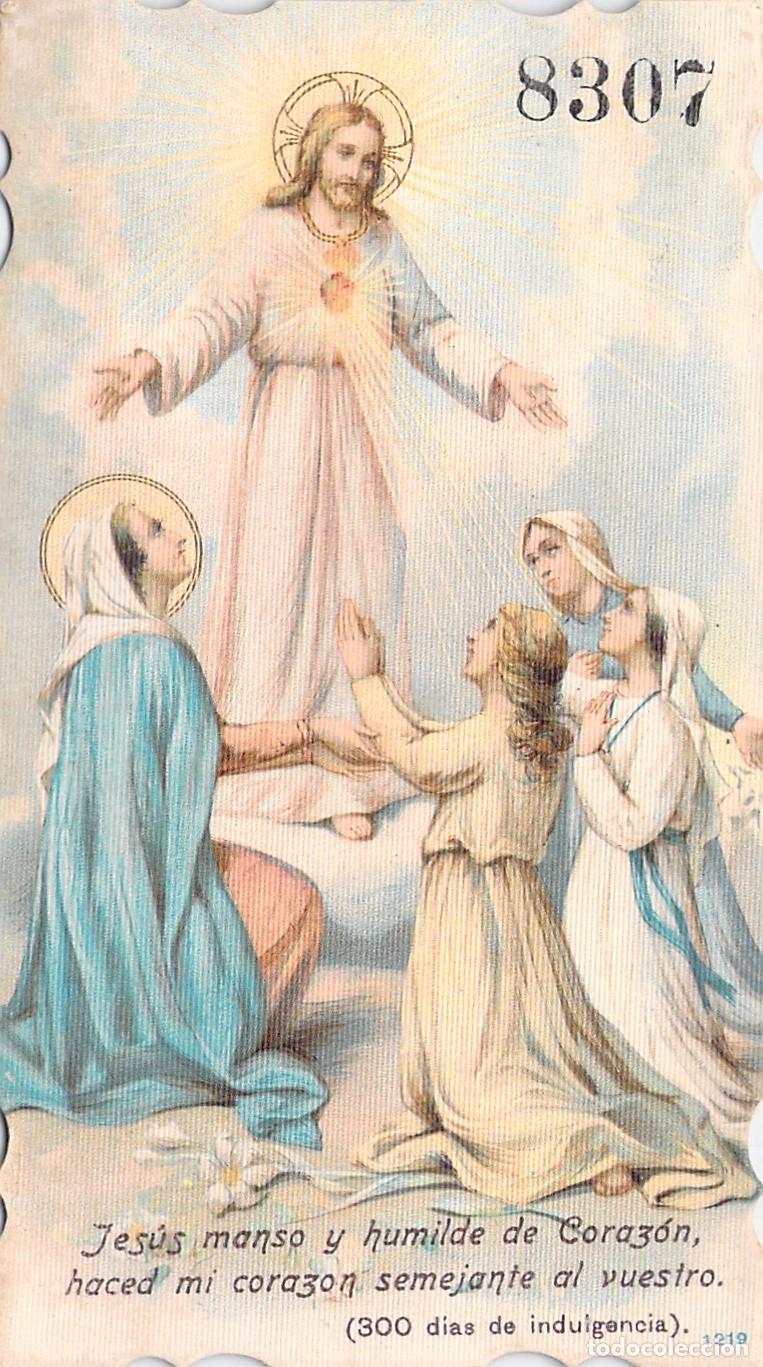 Postales: Estampa de Devoci&oacute;n al Sagrado Coraz&oacute;n de Jes&uacute;s con Promesas