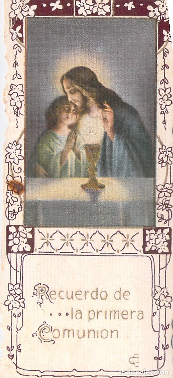Postales: Estampa Recordatorio de Comuni&oacute;n Solemne de Maria Mas i Ribas