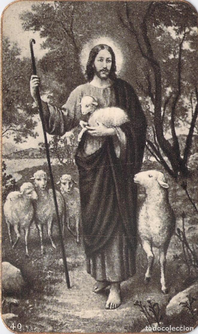 Postales: Estampa Recordatorio de Primera Comuni&oacute;n Jes&uacute;s el Buen Pastor