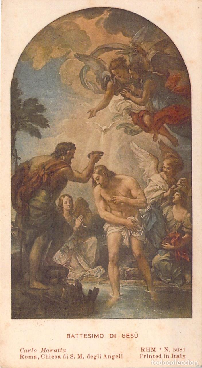 Postales: Estampa Conmemorativa Primera Comuni&oacute;n Barcelona Bautismo de Jes&uacute;s