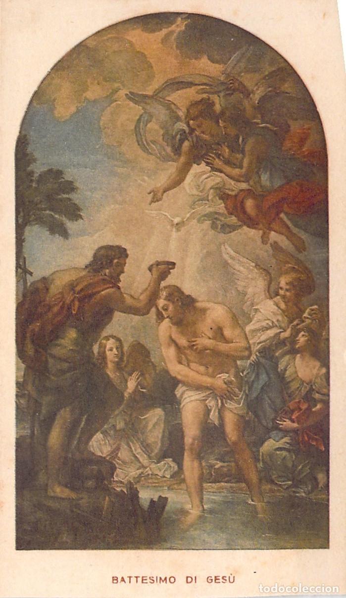 Postales: Estampa Recordatorio de Primera Comuni&oacute;n Barcelona Bautismo de Jes&uacute;s