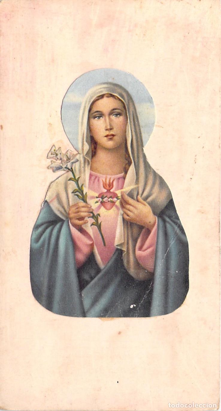 Postales: Estampa Recordatorio de Primera Comuni&oacute;n Barcelona Virgen Mar&iacute;a