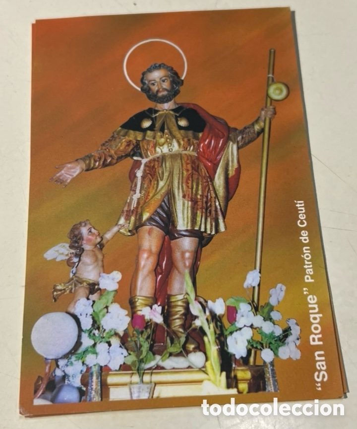 Postales: Estampa Religiosa. SAN Roque. Patr&oacute;n de Ceuti. Murcia. Jota a San Roque.
