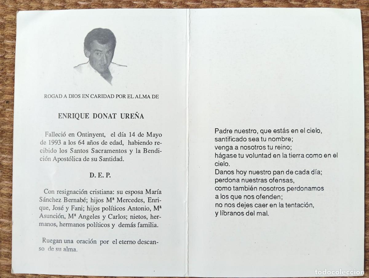 Postkarten: onteniente - ESQUELA - RECUERDO DE SE&Ntilde;OR FALLECIDO EN 1993