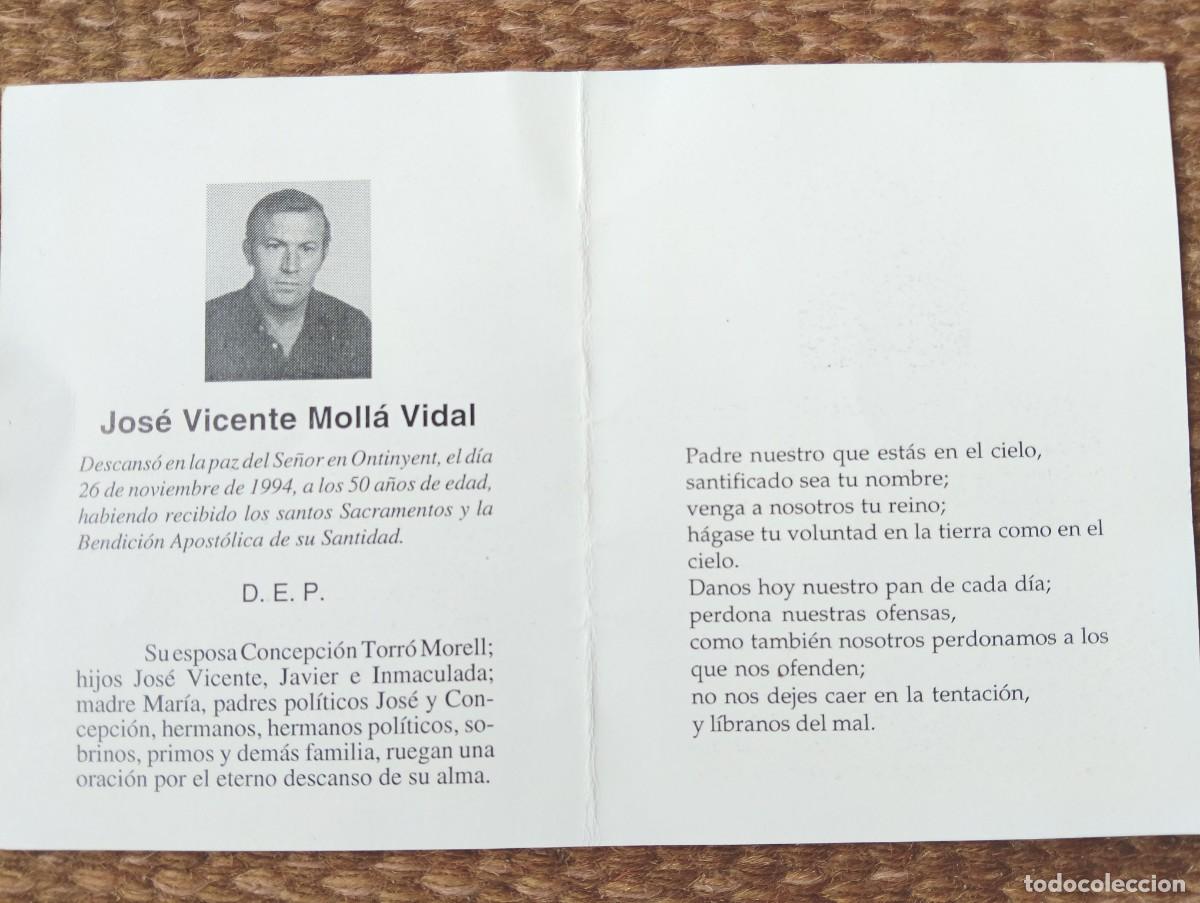 Postkarten: onteniente - ESQUELA - RECUERDO DE SE&Ntilde;OR FALLECIDO EN 1994