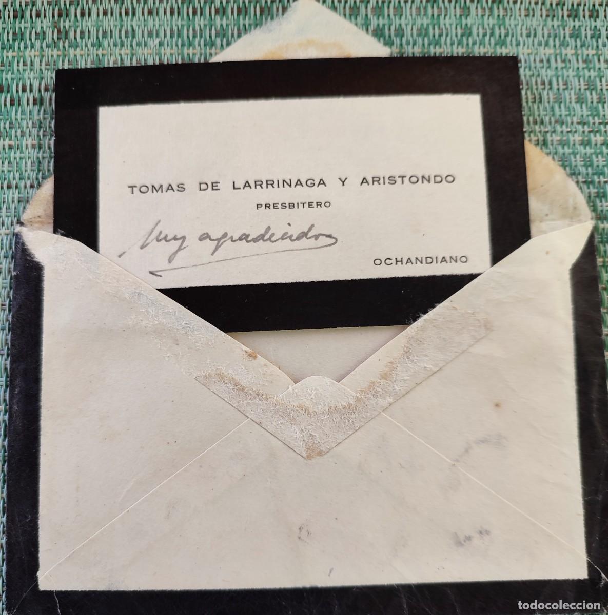 Postales: LOTE 2 TARJETAS Y SUS SOBRES DE AGRADECIMIENTO DE FAMILIA DE DIFUNTOS