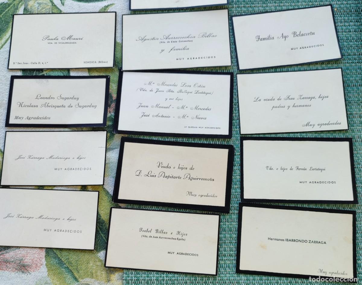 Postales: LOTE 16 TARJETONES DE AGRADECIMIENTO DE FAMILIARES DE DIFUNTO ZONA TXORIERRI