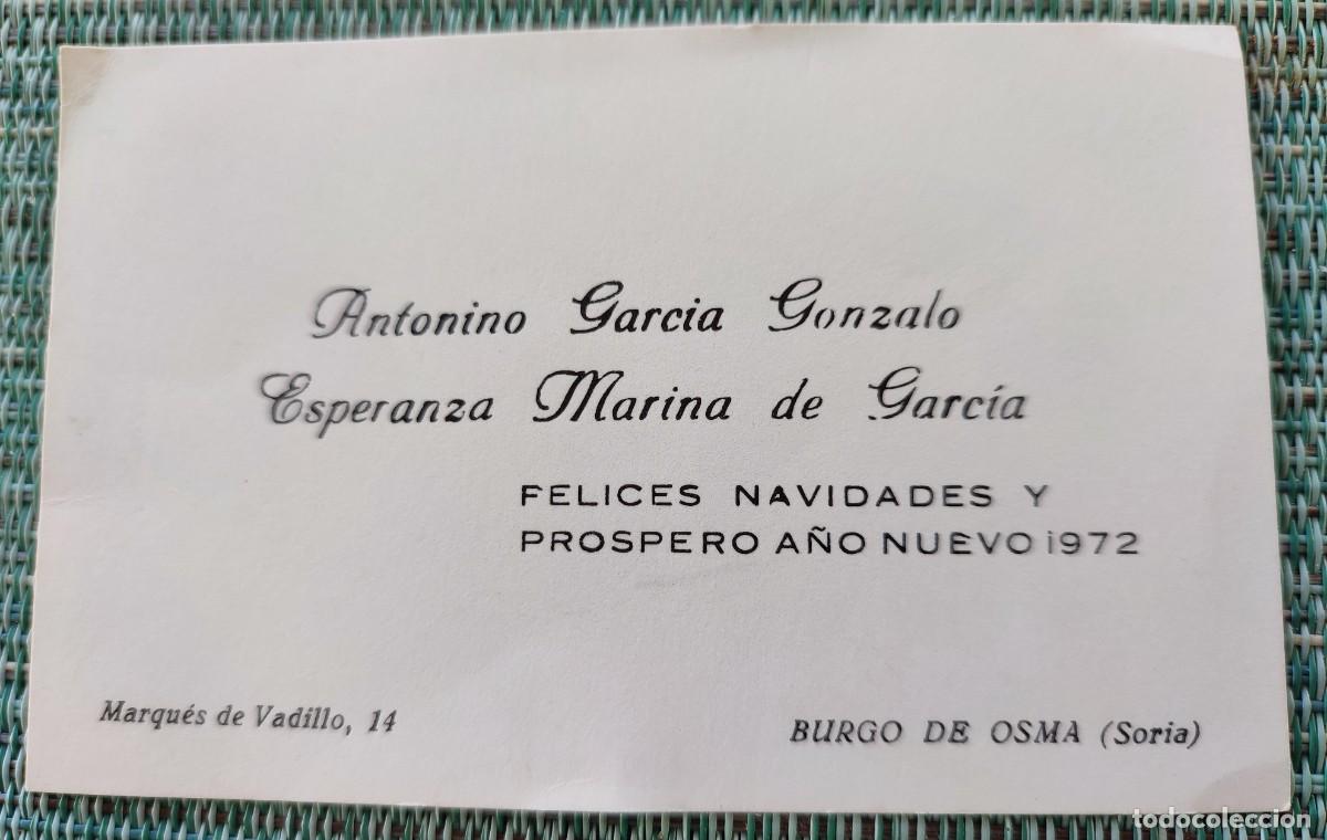 Postales: TARJETA PERSONAL DE FELIZ NAVIDAD 1972 BURGO DE OSMA