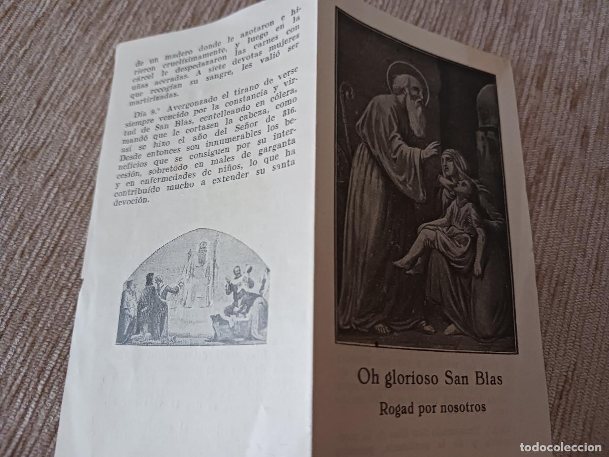 Postales: diptico, oh glorioso san blas, novena