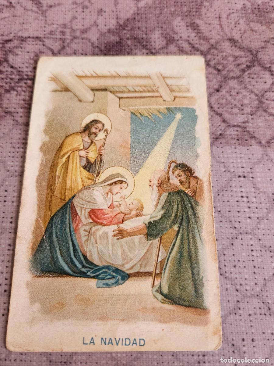 Postales: Antigua Estampa Religiosa LA NAVIDAD, Imagen El Nacimiento De Jes&uacute;s, A&ntilde;os 40.