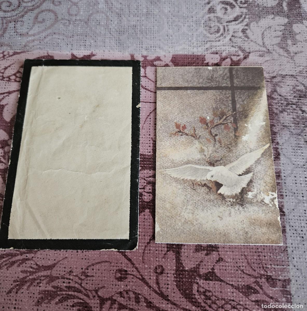 Postales: Estampa Religiosa D&iacute;ptica Con Su Sobre Original Recordatorio Funerario B&eacute;tera Marzo 1999.