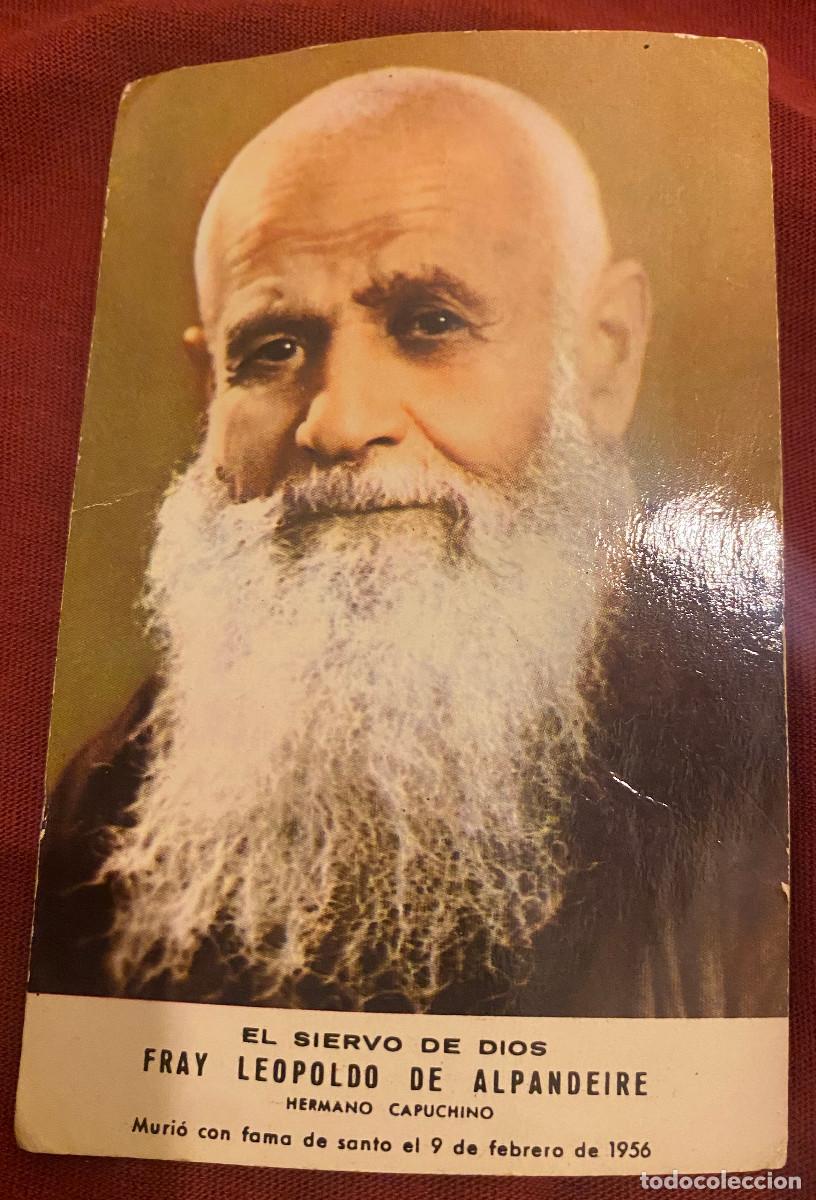 Postales: Estampilla religiosa. Fray Leopoldo de Alpandire. A&ntilde;o 1978. Con oraci&oacute;n por detr&aacute;s. Buen estado.