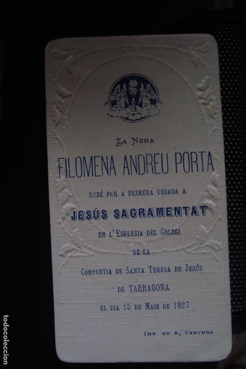 Postales: RECUERDO PRIMERA COMUNION. FILOMENA ANDREU PORTA. TARRAGONA 1927.