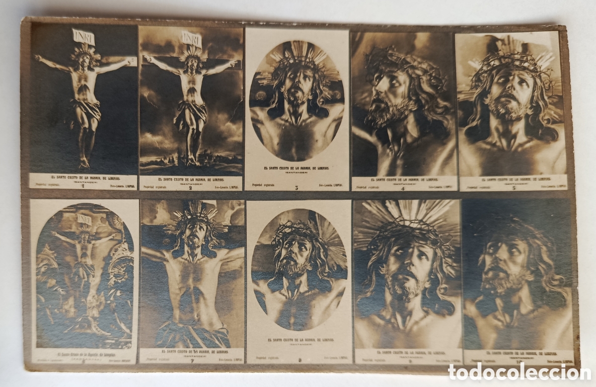 Postales: Antigua postal fotograf&iacute;ca religiosa santo cristo de la agon&iacute;a de limpias Santander