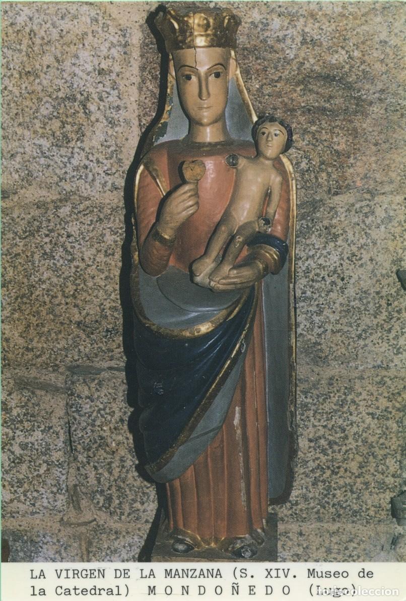 Postales: La Virgen de la Manzana. (S. XIV Museo de la Catedral). Mondo&ntilde;edo. Lugo. Sin circular. ED. VISTABELL