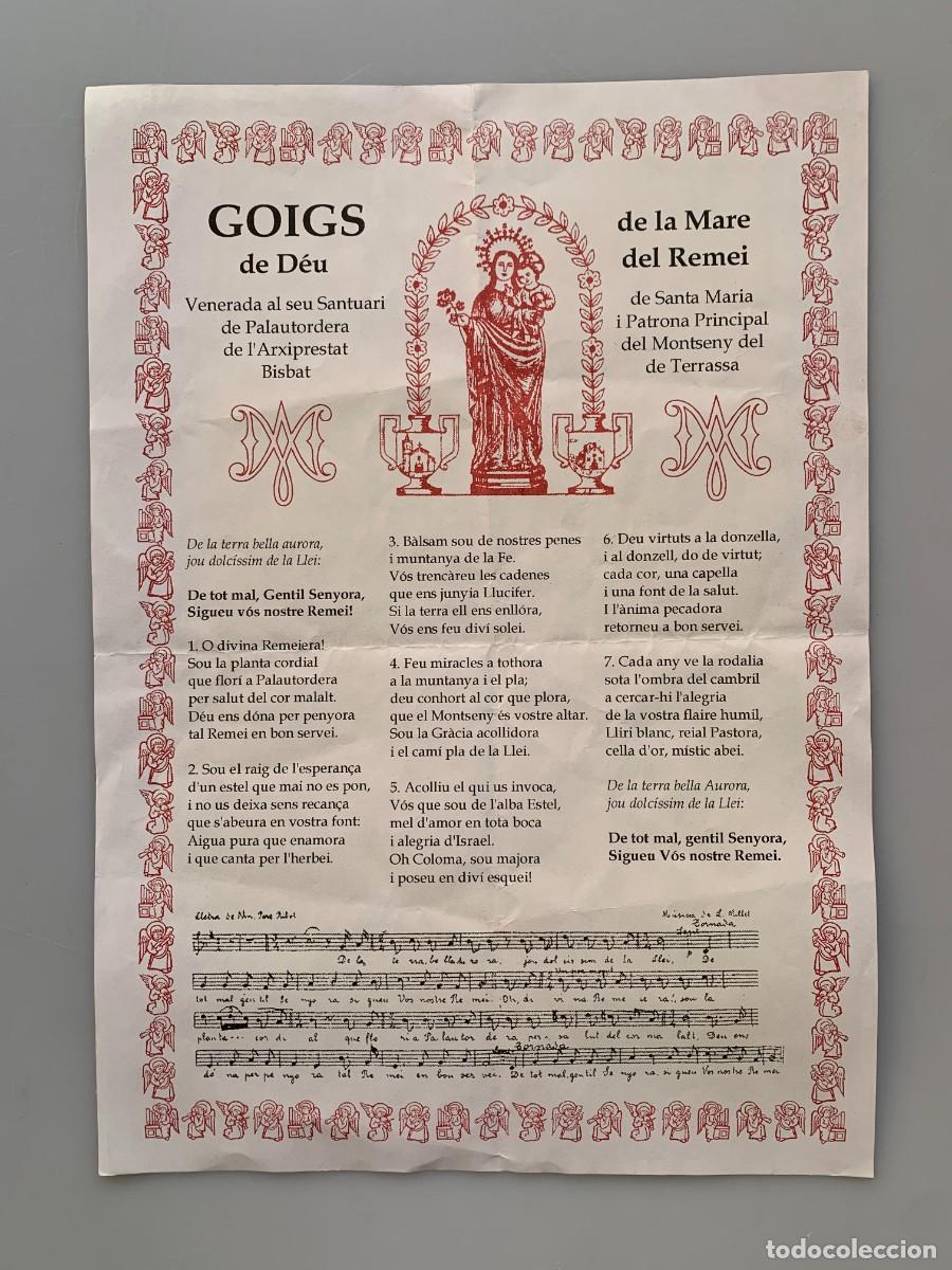 Postales: Goig Gozo Virgen Remedio Santa Maria Palautordera Estampa Religiosa Misa Catalan