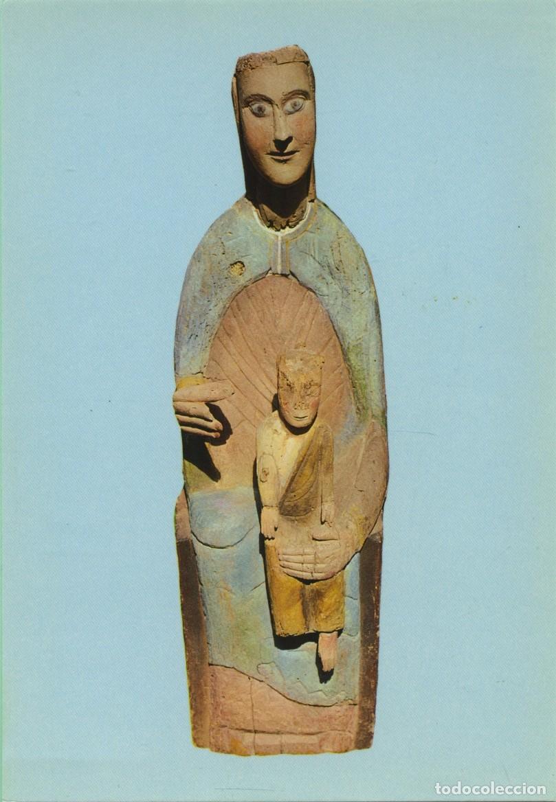 Postales: N&ordm; 4959. Monasterio cisterciense de Ferreira de Pant&oacute;n. Lugo. Talla en madera de Virgen sedente maye
