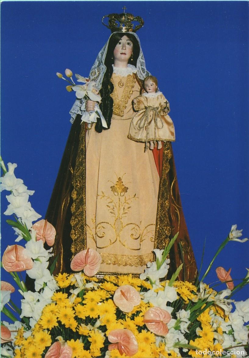Postales: Tarjet&oacute;n con oraci&oacute;n. Nuesta Se&ntilde;ora de Santa Cruz. ED. FAMA