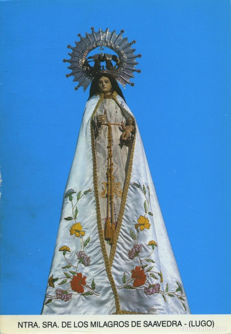 Postales: Tarjet&oacute;n con oraci&oacute;n. Ntra. Sra. de los Milagros de Saavedra. Lugo.
