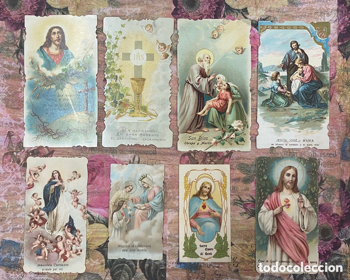 Postkarten: 8 estampas religiosas antiguas