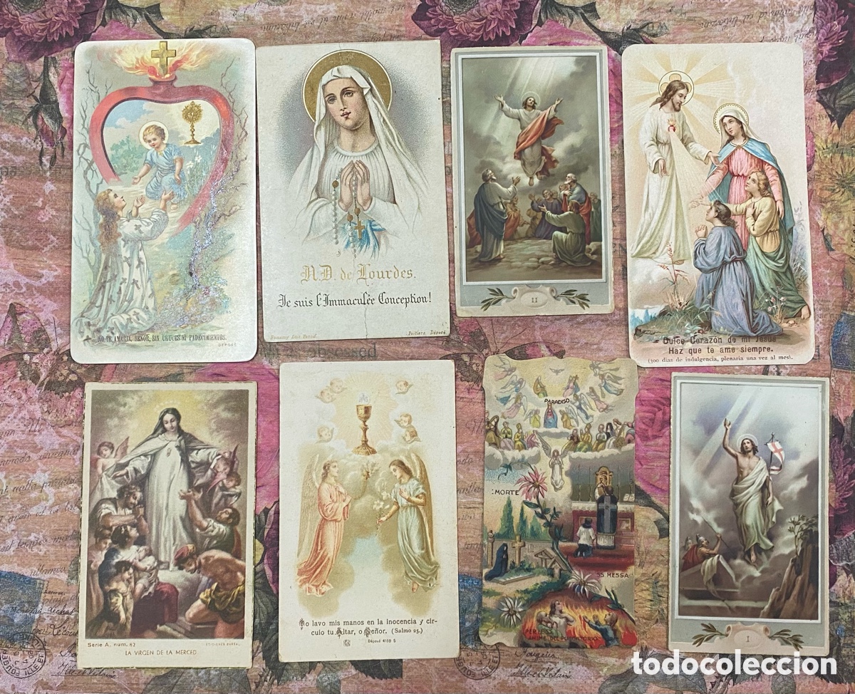 Cartes Postales: 8 estampas religiosas muy antiguas