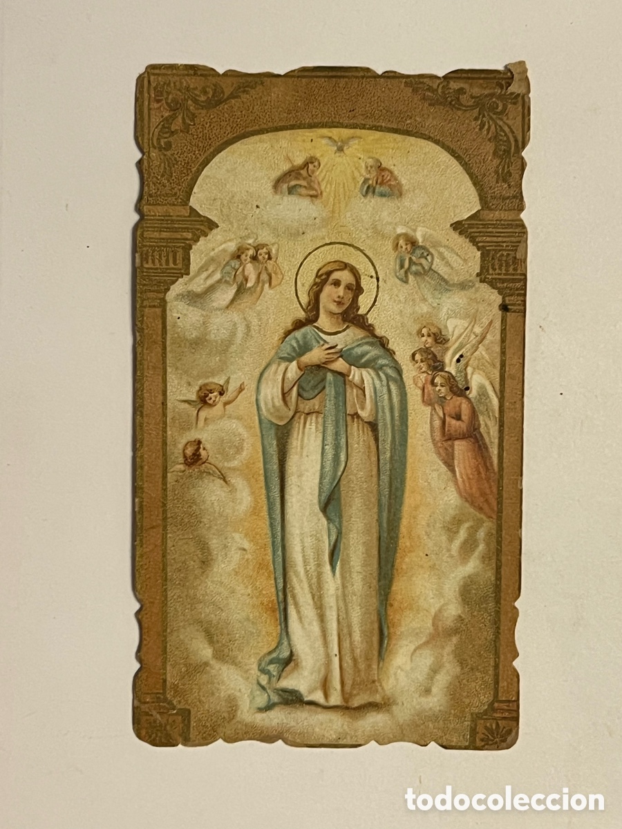 Postales: VALENCIA. Estampa ROSARIO MATUTINO DE FAURA. Reverso Himno y Salve Regina.. (h.1920?)