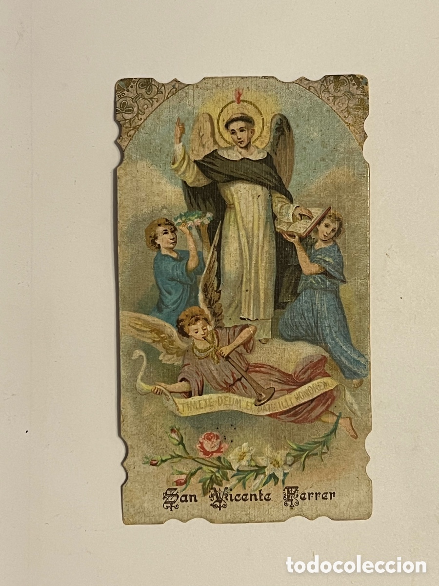 Postales: SAN VICENTE FERRER. Estampa INTERCESI&Oacute;N POR TRIUNFO DE LAS ARMAS ESPA&Ntilde;OLAS EN MARRUECOS
