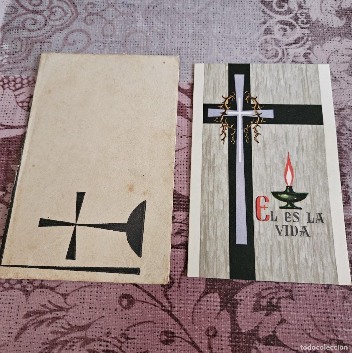 Postales: Antigua Estampa Religiosa Recordatorio Funerario D&iacute;ptico Con Su Sobre Original 20 De Enero 1971.