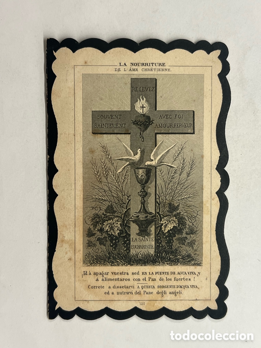 Postales: R&Iacute;O TINTO (Huelva) Esquela troquelada. Don Manuel Ceballos Escalera y Barranco (a.1912)