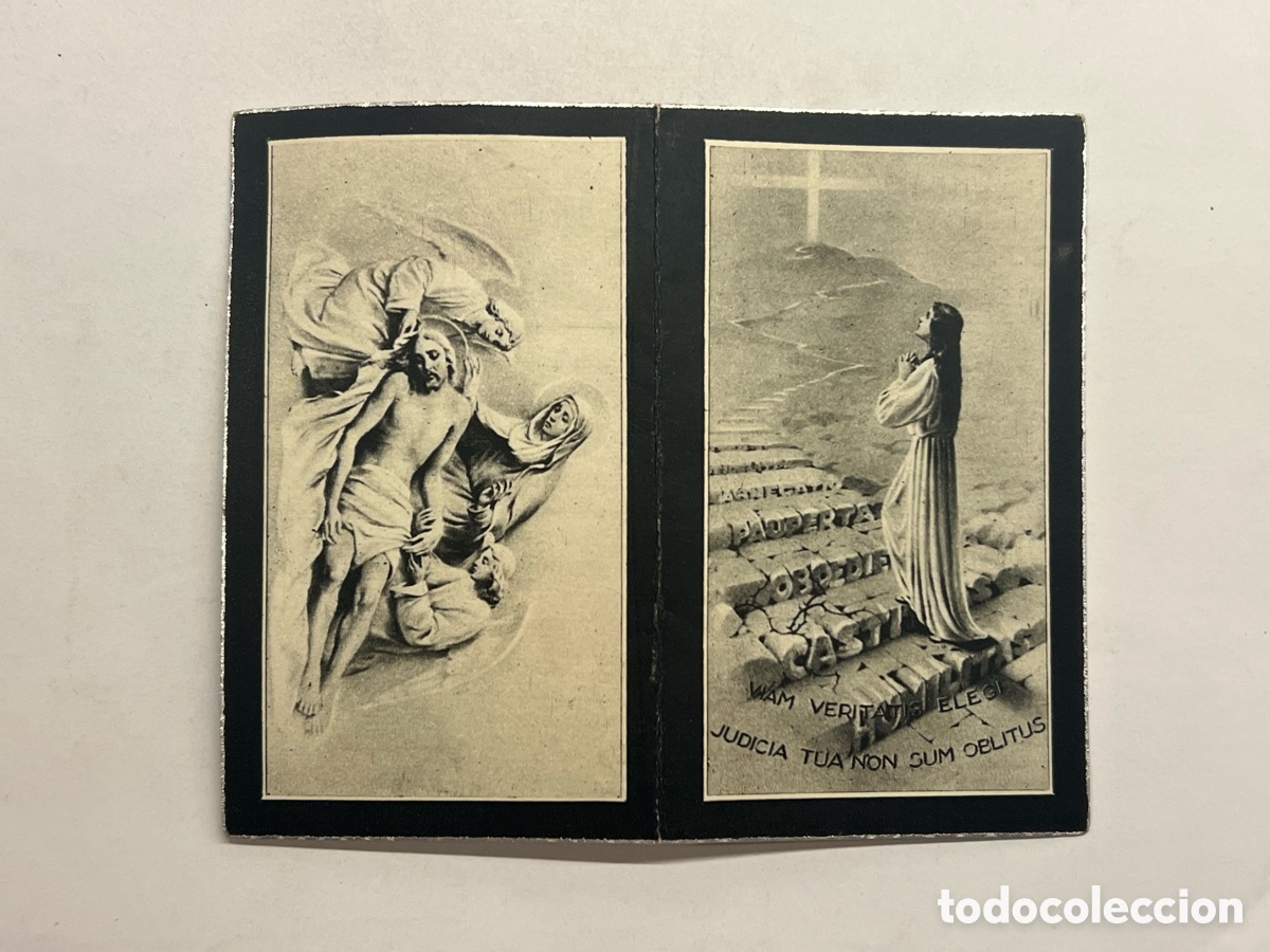 Postales: ALICANTE. ESQUELA Recordatorio Do&ntilde;a Mar&iacute;a&hellip;, su desconsolado esposo ruega una oraci&oacute;n&hellip; (a.1948)